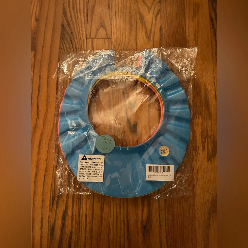 Set of 3 Adjustable Baby Bath Visors - Blue Yellow Pink, In Original Packaging
